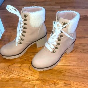 Cute, tan boots! Only been worn once!